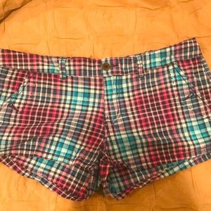 Union Bay Plaid Jean Short Size - 13
